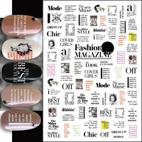 New Super Thin Self-Adhesive Black Words Romantic Paris Designs Transfer Sliders Wraps Manicures Foils DIY Decorations Z0588 2