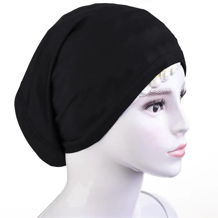 Под шарф Мусульманский женский тюрбан Bone Bonnet труба хиджаб внутренняя шапка исламский выпадение волос крышка платок сплошной головной убор подшарф