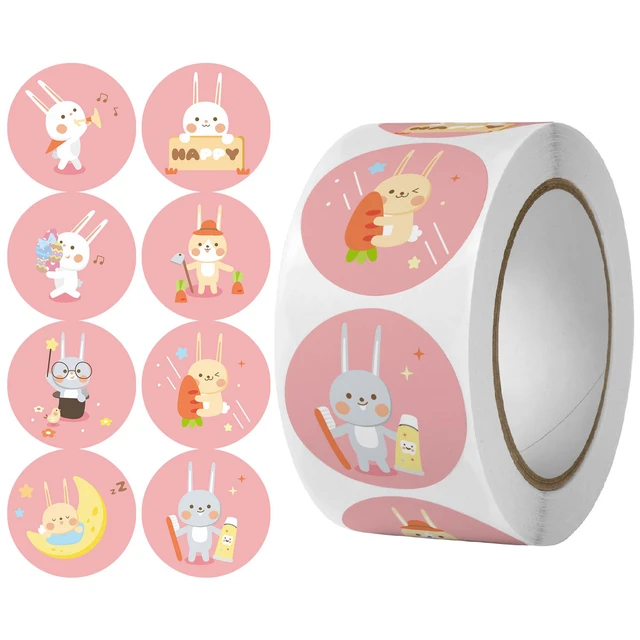 Kawaii Cotton Candy Frog and Bunny Aesthetic 2 Sticker 