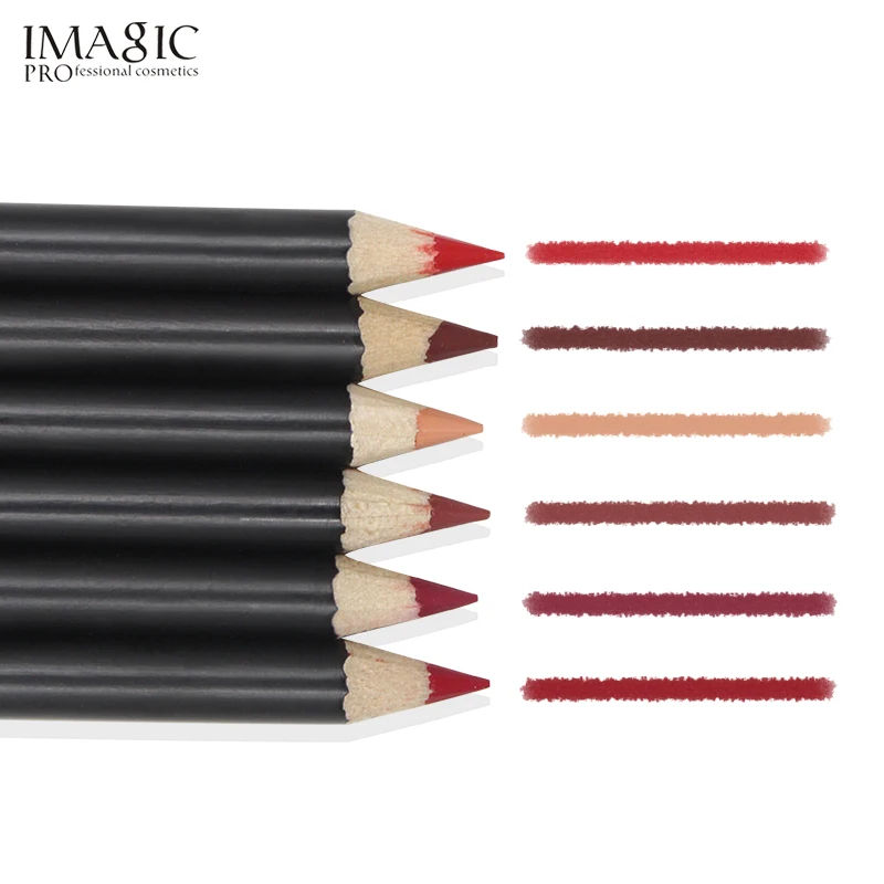 Imagic lipliner ручка мода прочного влаги Waterproof Lip Liner stick водонепроницаемый карандаш 12