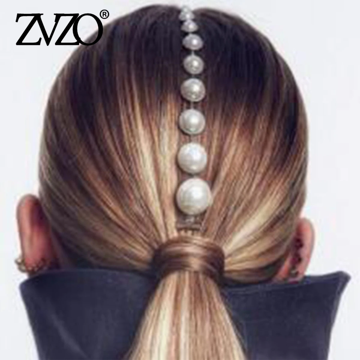 ZVZO Новая мода имитация жемчуга Hairband для женщин аксессуары для волос девушки длинный бахрома узел веревка массивные волосы советы подарки