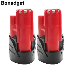 Bonadget 12V 2500mAh M12 батарея для Milwaukee M12 батарея литий-ионная аккумуляторная батарея 48-11-2401 MIL-12A-LI