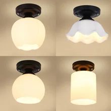 Американский простой с одной головкой потолочный Вход Светодиодная лампа Современная балкон Холл коридор освещение фойе небольшой свет