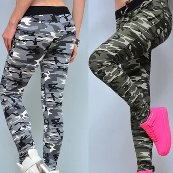 

Slim Fit Pencil Pants Women Camouflage Skinny Leggings Stretchy Pencil Pants Drawstring Sports Trousers Summer Pants Plus Size