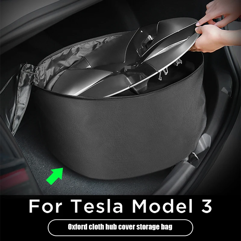 Car Wheel Cover Storage Bag Portable Carrying Wheel Hub Cover Oxford Storage Bag 18/19 Inch Tire Cover Case for Tesla Model 3