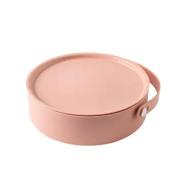 

Plastic Multifunctional Plate Round Dried Fruit Food Snack Serving Tray Divided Nuts Candy Storage Box With Cover