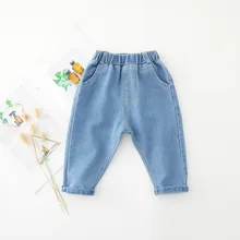 Детская одежда; коллекция года; для маленьких девочек; корейский стиль; свободные брюки для папы с героями мультфильмов; повседневные джинсы; Dk133