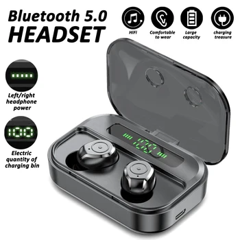 

Bluetooth 5.0 Earphones For M7S Wireless Earphone Stereo Gaming Earphones Mini Earbuds With 1500mAh Charging Box For Phone