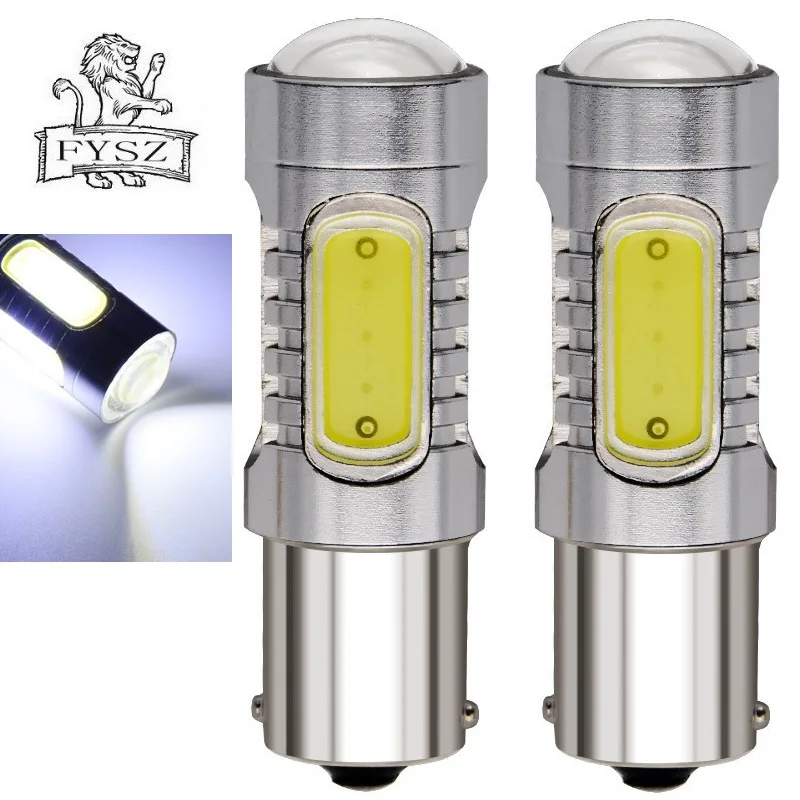 

2Pcs 12V 24V 1156 Ba15s 7.5W Auto COB led high-power 5 SMD turn signal reverse lamp replacement