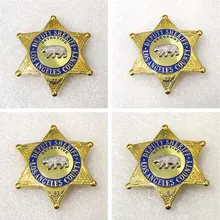 Halloween cosplay us lasd los angeles vice xerife county detetive sargento filme prop pino distintivo