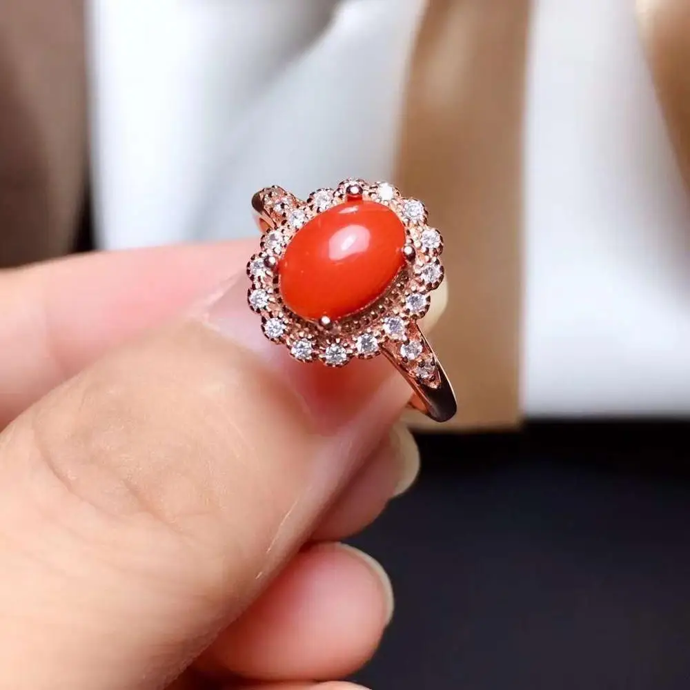 Buy CEYLONMINE Panchaloha/Impon red coral/Pavazham stone ring for Men and  Women Online at Best Prices in India - JioMart.