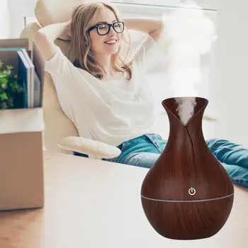 

Air Humidifier USB Aroma Diffuser Mini Wood Grain Ultrasonic Atomizer Aromatherapy Essential Oil Diffuser for Home Office