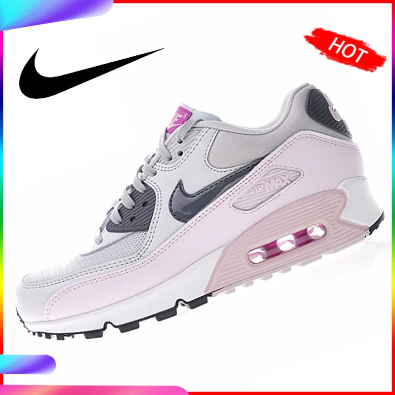 Оригинальные Nike Оригинальные кроссовки Air Max 90 женские спортивная обувь для бега уличные кроссовки хорошего качества легкие дышащие 616730-112