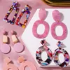 Geometric Acrylic Fashion Statement Drop Earrings For Women Vintage Resin Oval Round Dangle Earring 2022 Brincos Wedding Jewelry ► Photo 3/6