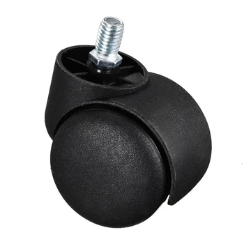 

uxcell 1/5/10 Pcs Furniture Casters 2-Inch Nylon M10x15mm Threaded Stem Swivel Caster Wheels 38lb Capacity Each Wheel Black