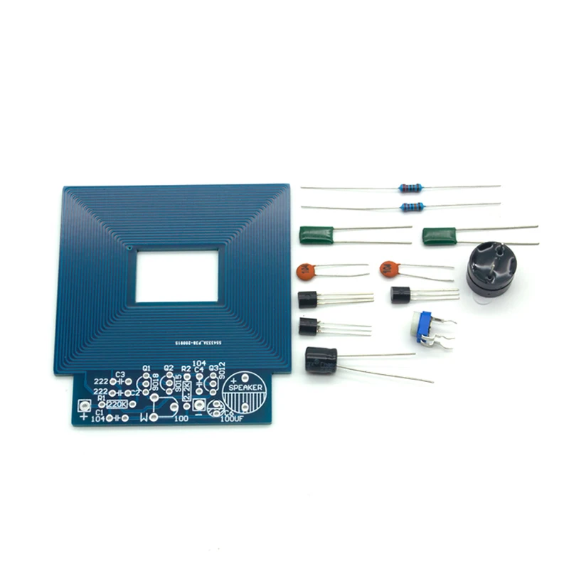 Metal Detector Scanner Unassembled Kit DC 3V-5V Suite Metal Sensor Board Module Electronic DIY Kits PCB Board Buzzer Capacitor