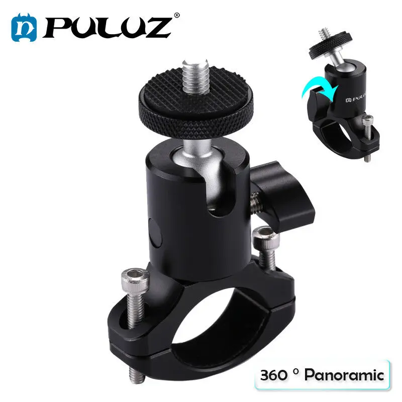 Оригинальный PULUZ металлический руль для велосипеда штатив шаровая Головка
