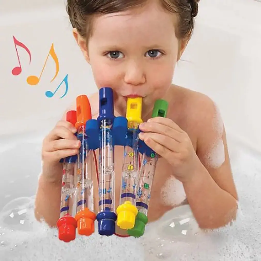 

Water Flute Toy Kids Children Colorful Water Flutes Bath Tub Tunes Toys Fun Music Sounds Baby Shower Bath Toy