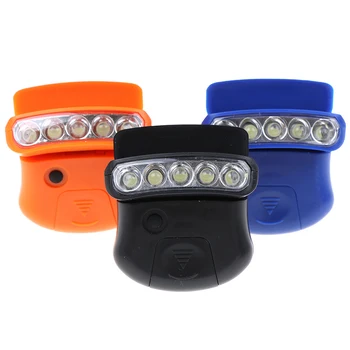 

5 LED Cap Mounted Lights Outdoor Camping Fishing Head Mounted Lamps Head Lamp Lantern Camping Cycling With Button Battery