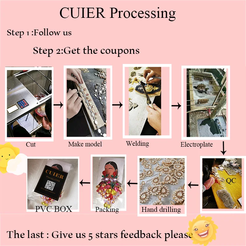 CUIER for Friend Gift Please don\'t order directly without contacting us Rhinestones Jewelry Custom made