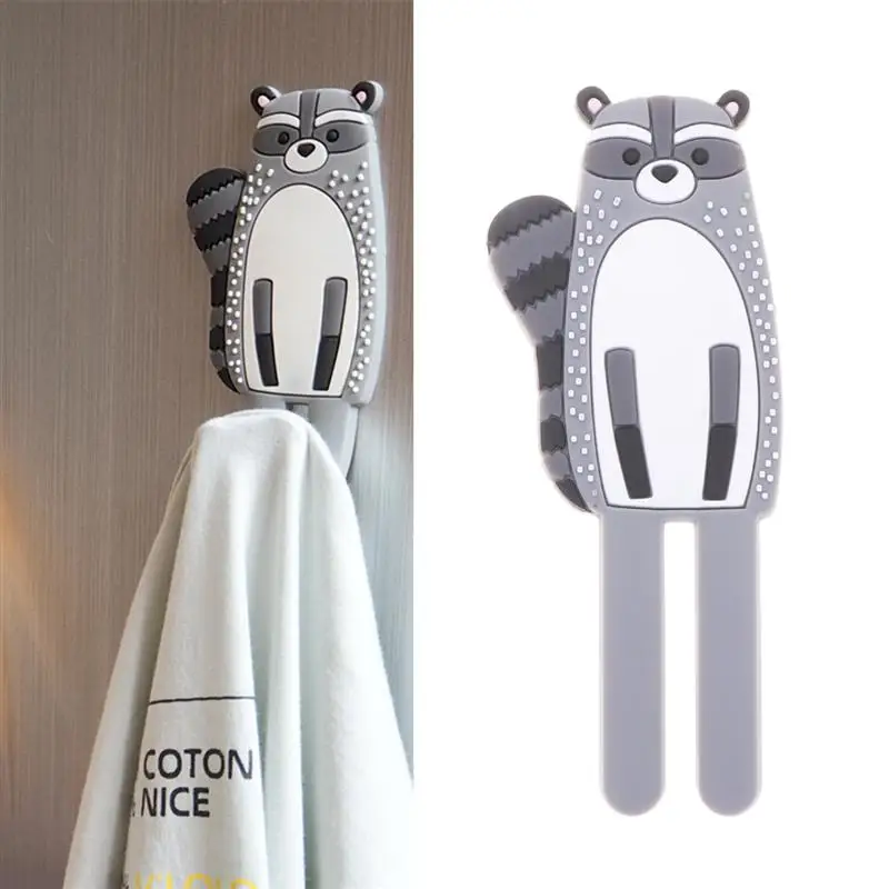 Magnetic Hooks Cute Removable Fridge Sticker Refrigerator Message Magnet Coat Hanger Key Holder Storage (Hedgehog)