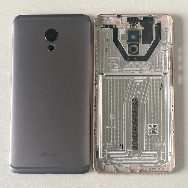 

Original Axisinternational For 5.7''Meizu Pro 6 Plus Back Battery Cover Case With Glass Lens+Flash Without Side Buttons