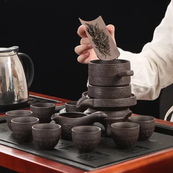 

Purple sand Kung-fu Teaset Automatic Set home Ceramic Creative graphite comes to operate lazy tea maker