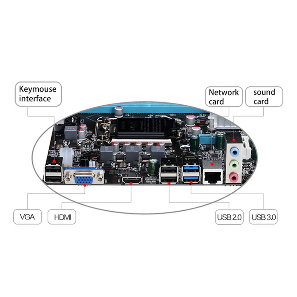 

DDR3 P8B75M Motherboard 32G VGA CPU Components SATAII B75 1155 PCI E Computer HDMI USB3.0 MicroATX