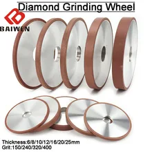 Disque de meuleuse parallèle en carbure de tungstène, 100mm, 4 pouces, disque de meuleuse en diamant pour fraise en acier, trou de 20mm, outils à grain 150 400