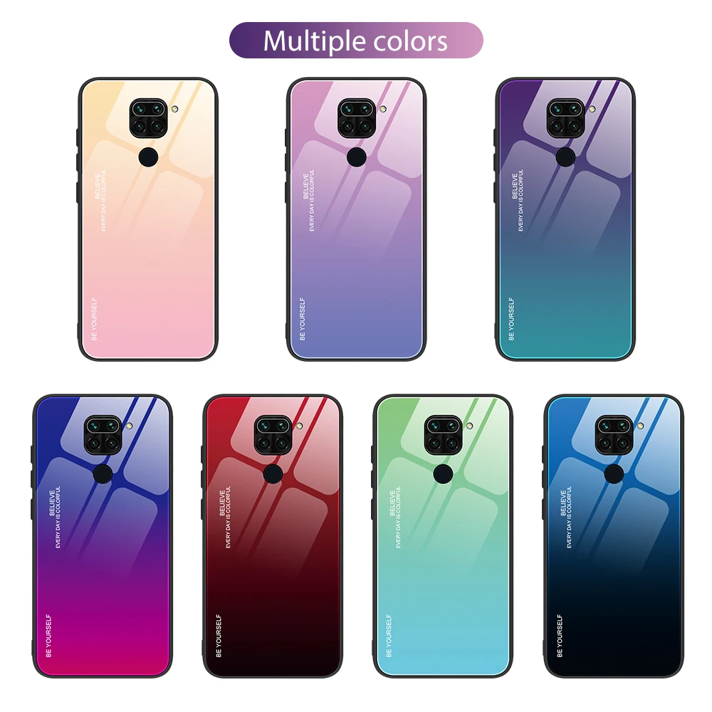 Lowered Tempered-Glass-Case Back-Cover Redmi K20 Max-Cellphone Colorful Note-9s for Hard K30 Pro GmJXxM0Nz