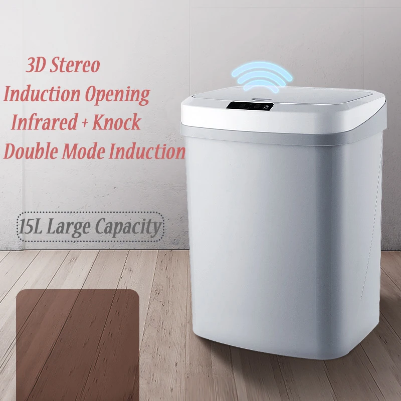 Домашняя Интеллектуальная Автоматическая Индукционная электрическая корзина для мусора, умная мусорная корзина, аккумулятор для ванной, кухни, для хранения мусора