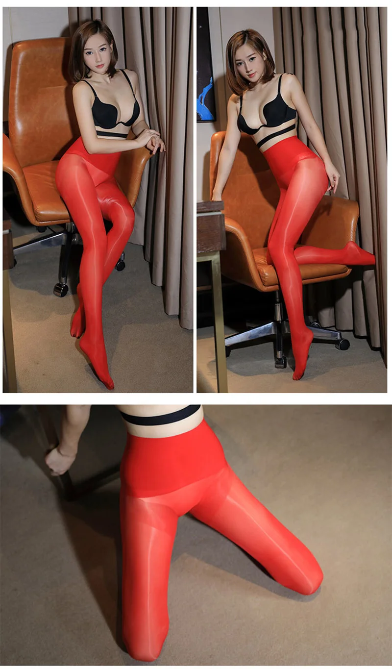 Women Smoothly Magic High Waist Traceless Pantyhose Shiny Than Oil Glossy 8D Ultrathin Seamless Crotch Tights Transparent Medias