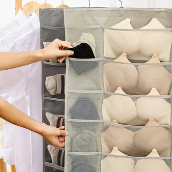 

Inner Hanger Folding Sock Rack Underwear Bra Magic Storage Rack Dormitory Student Home Storage Multi-function Hanging Bags