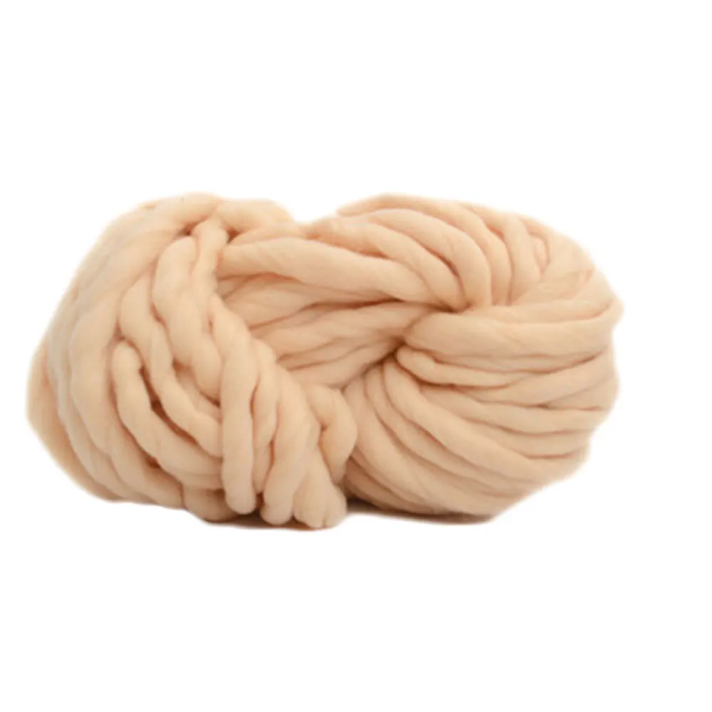 beige 250g DIY Chunky Woolen Yarn Iceland Knitting Wool Handmade Comfortable - Цвет: beige