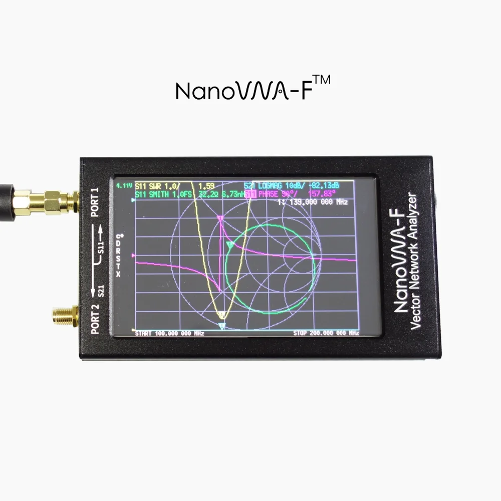 NanoVNA-F VNA КСВ метр УКВ антенна анализатор+ 4,3 ips lcd+ металлический чехол