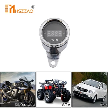 

12V Motorcycle LED Retro Meter Digital Display Single Tachometer Modified Motorcycle Odometer Tachometer Km Table