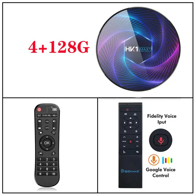 4G128G-MT12 Предпродажа Смарт ТВ приставка HK1MAX Plus Android 9,0 2,4G и 5G Wifi 4GB 128GB 4K UHD Youtube Netflix телеприставка pk H96 X96 - Цвет: 4G128G-MT12