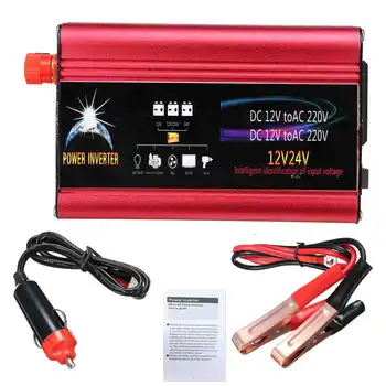

Inverter 12v 220v 2000W/3000W DC 24V to AC 220V Car Power Solar Inverter Modified Sine Wave Car Charger USB Converter Adapter