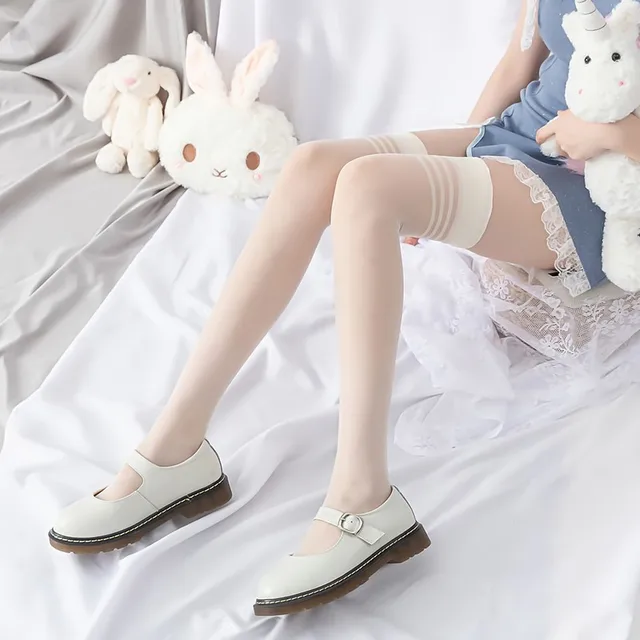 Ultrathin women‘s Silk stockings Nylon for ladies Black White Summer autumn winter socks girls Skinny legs over the knee thigh G ultrathin M. Thigh