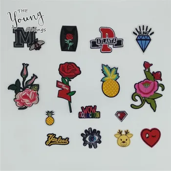

Hot sale Fashion Embroidery Hot melt adhesive Applique Embroidery Patch DIY Clothing Accessories Patches 1pcs sell C5871-C5889