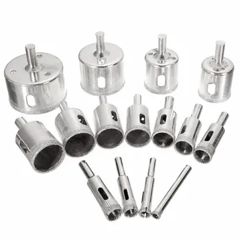 

15pcs/set 6-50Mm Diamond Glass Hole Opener Ceramic Hole Drill Beads Round Polished Diamond Coated Hole Saw Drill Bits Drop Ship