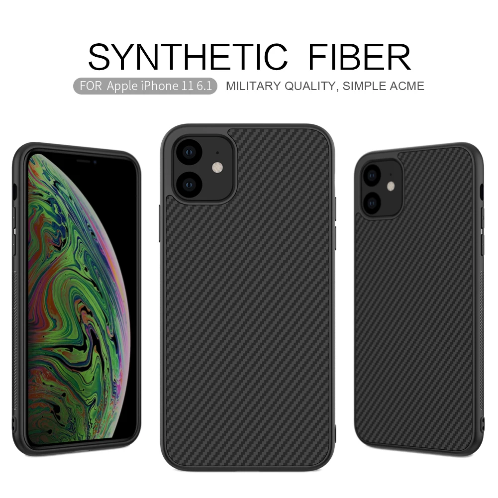 Чехол Nillkin для iPhone 11, чехол из синтетического волокна для сотового телефона, Роскошный Жесткий Чехол