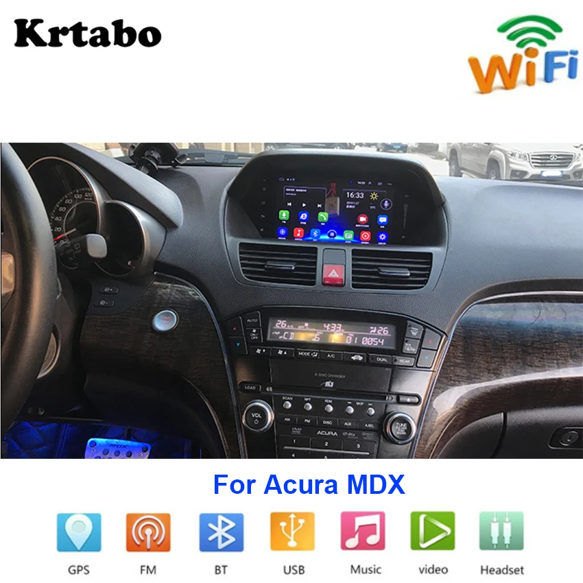 Автомобильный радиоприемник андроид мультимедийный проигрыватель для Acura MDX автомобильный сенсорный экран gps навигация поддержка Carplay Bluetooth