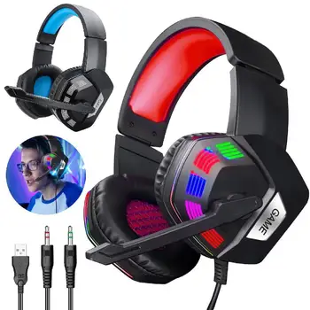 

RGB Gaming Headset Stereo Surround Headphone 3.5MM Wired Mic For PS4 Laptop for Xbox One