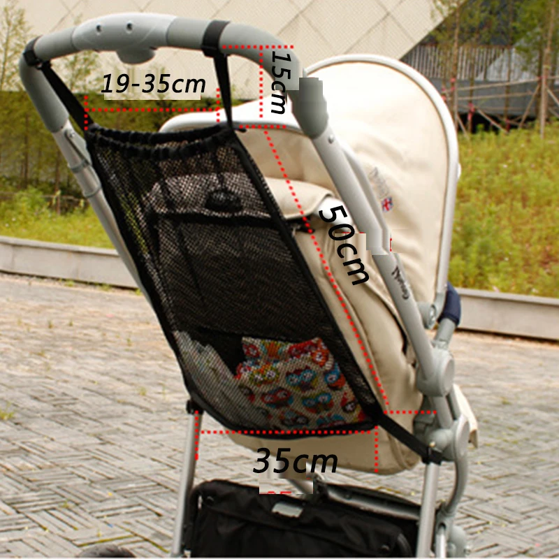 Baby Stroller Organizer Bag Net Bags Pocket Infant Stroller Mesh Bottle Diaper Storage Bag Holder Baby Yoya Stroller Accessories