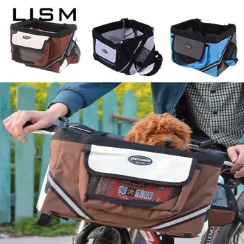 

Pet Bicycle Carrier Bag Removable Basket Puppy Dog Travel Bike Carrier Seat For Small Dog Basket Products Travel Accessories