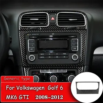 

Carbon Fiber Air conditioning knob panel frame Trim Protection Decorative Trim For Volkswagen VW Golf 6 MK6 GTI 2008-2012