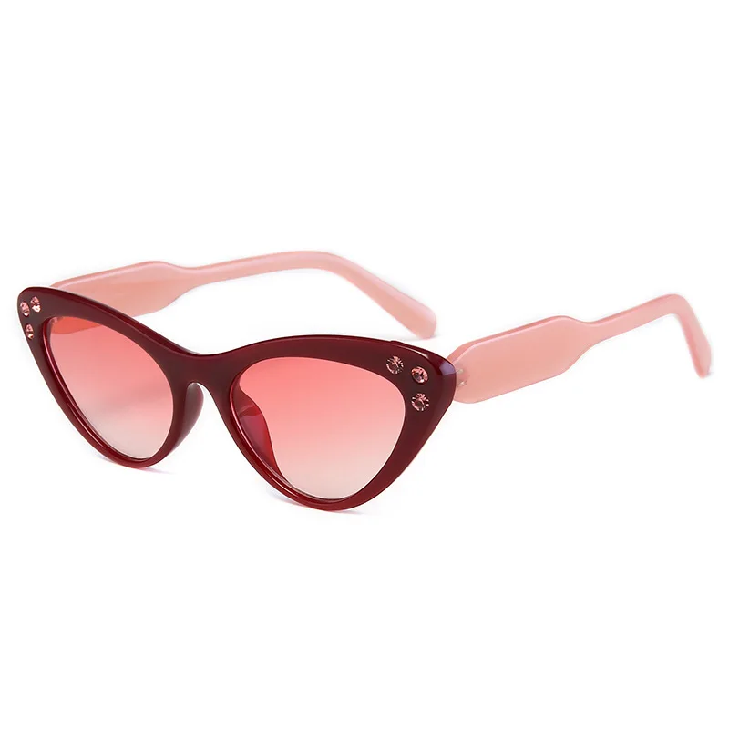 RBRARE, Ретро стиль, кошачий глаз, солнцезащитные очки для женщин,, фирменный дизайн, Винтажные Солнцезащитные очки для женщин, очки, Ретро стиль, Oculos De Sol Feminino - Цвет линз: Red Red