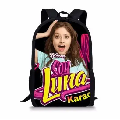Школьные сумки Soy Luna с рисунком, школьный рюкзак для девочек и мальчиков, ортопедический школьный рюкзак, рюкзаки, Детская сумка для книг - Цвет: Picture color