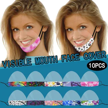 

10pc Transparent Mask Washable Adult Unisex Smile Face Mask Lip Reading Mondkapjes Reusable Breathable Protective Mascarillas